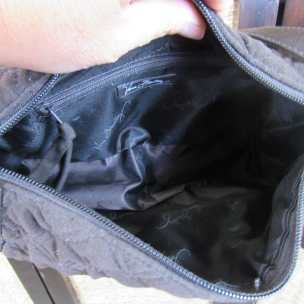 Brown Vera Bradley Quilted Handbag Purse - Picture 5 of 5